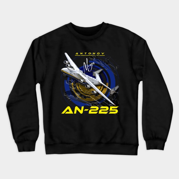 Antonov An-225 Mriya Crewneck Sweatshirt by aeroloversclothing